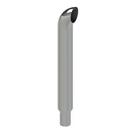 7"-5"D X 60"L curved chrome one-piece stack with extended tapered end