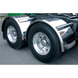 80" Smooth 16-Gauge Stainless Steel Single Axle Fenders