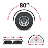 80" Smooth 16-Gauge Stainless Steel Single Axle Fenders