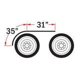 66" Black Poly Half Fenders