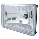 6x4 Crystal Low Beam Headlight with White LED