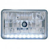 4" x 6" Rectangular Crystal Headlight with LED
