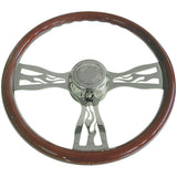 Peterbilt/Kenworth 18" Flame Spoke Steering Wheel