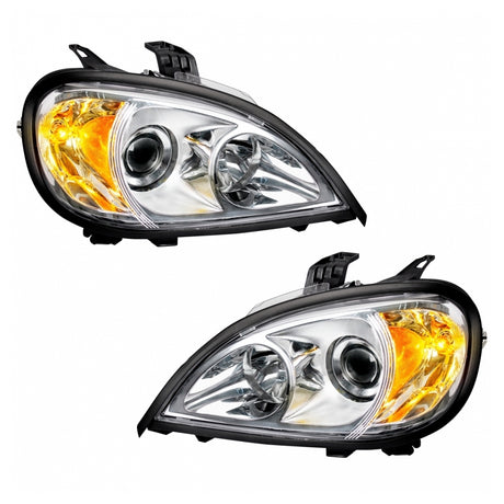 Close-up of Freightliner Columbia projection headlights (PR)