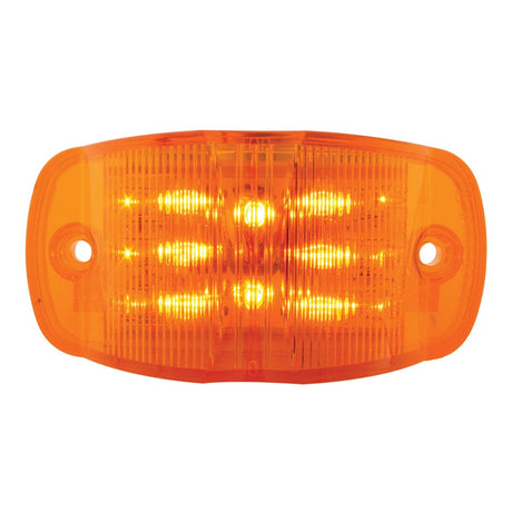 4" X 2" 14 LED rectangular wide angle marker light, closer view