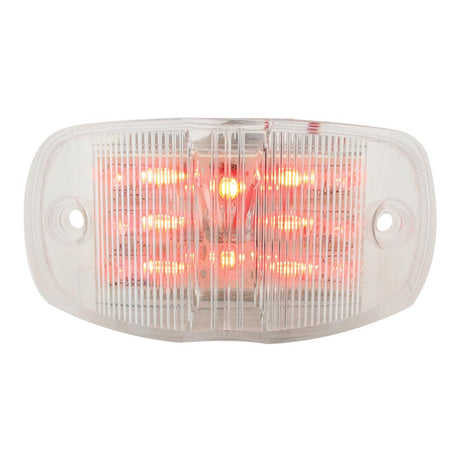 Closer view of 4" X 2" 14 LED rectangular wide angle marker light