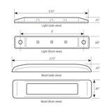 3.5" Ultra Thin LED Marker Light with Bezel