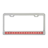 Chrome License Plate Frame with 12" Light Bar