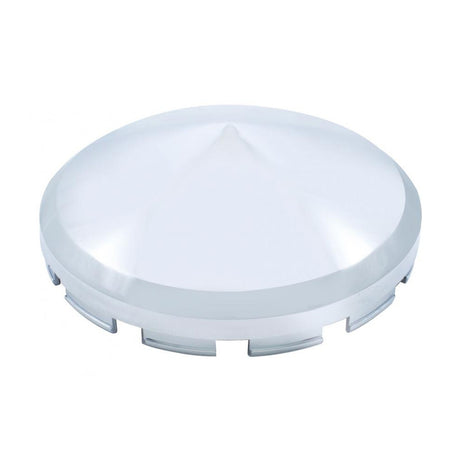 Chrome pointed front hubcap for axle cover
