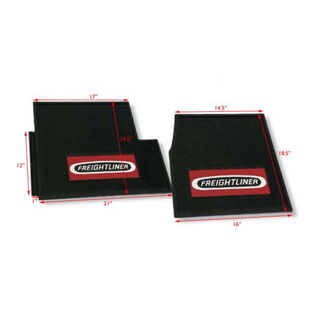 Freightliner FLD, Classic rubber floor mats, close-up