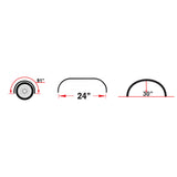 91" Rollin' Lo Stainless Steel Single Axle Fenders