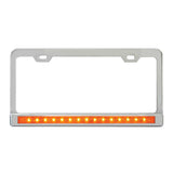 Stainless 2-Hole License Plate Frame with 12" Light Bar