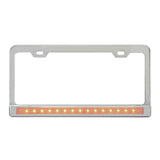 Stainless 2-Hole License Plate Frame with 12" Light Bar