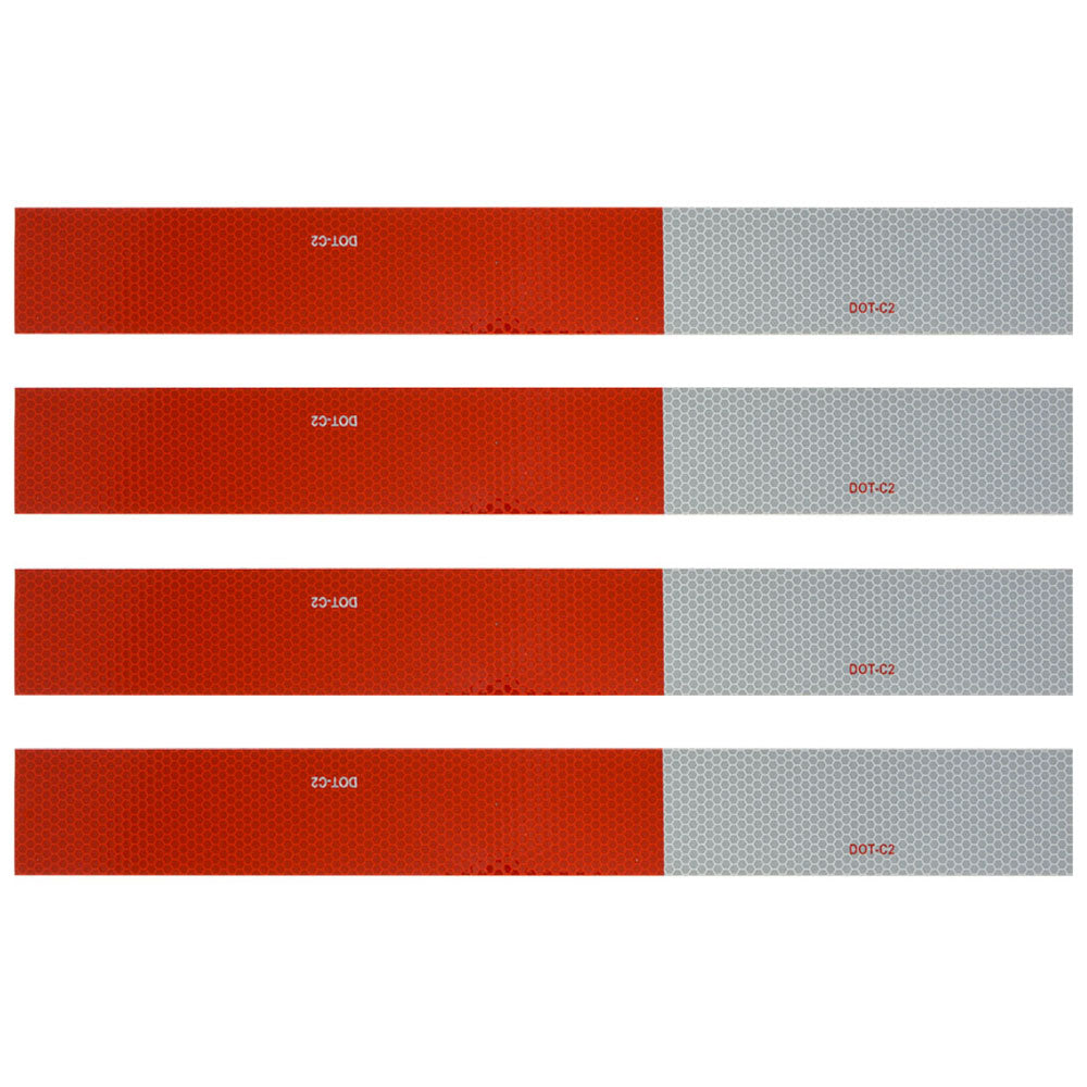 Reflective Red/White Conspicuity Tape Set 4PK