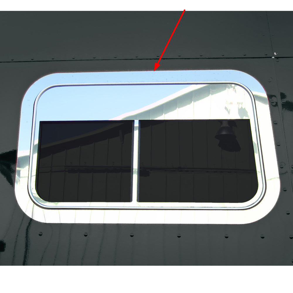 2" SS Peterbilt Outer 70" Sleeper Window Trim