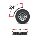 24" 16 Gauge SS Quarter Fenders with Triangle Mount