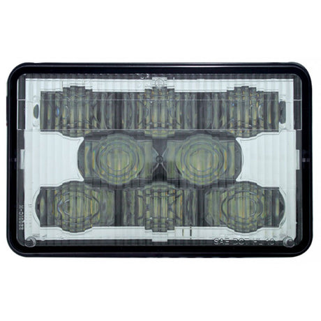 6" X 4" rectangular 8 LED high beam headlight, close-up