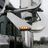 Peterbilt, Freightliner Double Faced Mirror Bracket Side Signal LED Lights