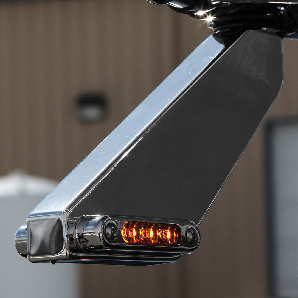 Peterbilt, Freightliner Double Faced Mirror Bracket Side Signal LED Lights