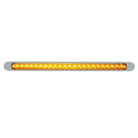 Close-up of 17" Reflector 23 LED turn signal light bar with bezel