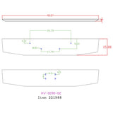 Peterbilt 389 16" Tapered Chrome Bumper