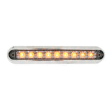 6-1/2" 9 LED Dual Function Light Bar with Chrome Base