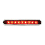 6-1/2" 9 LED Dual Function Light Bar with Chrome Base