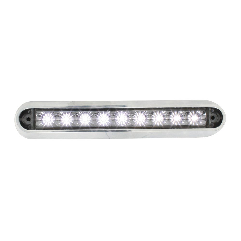 6-1/2" 9 LED Dual Function Light Bar with Chrome Base