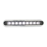 6-1/2" 9 LED Dual Function Light Bar with Chrome Base