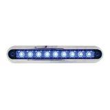 6-1/2" 9 LED Dual Function Light Bar with Chrome Base