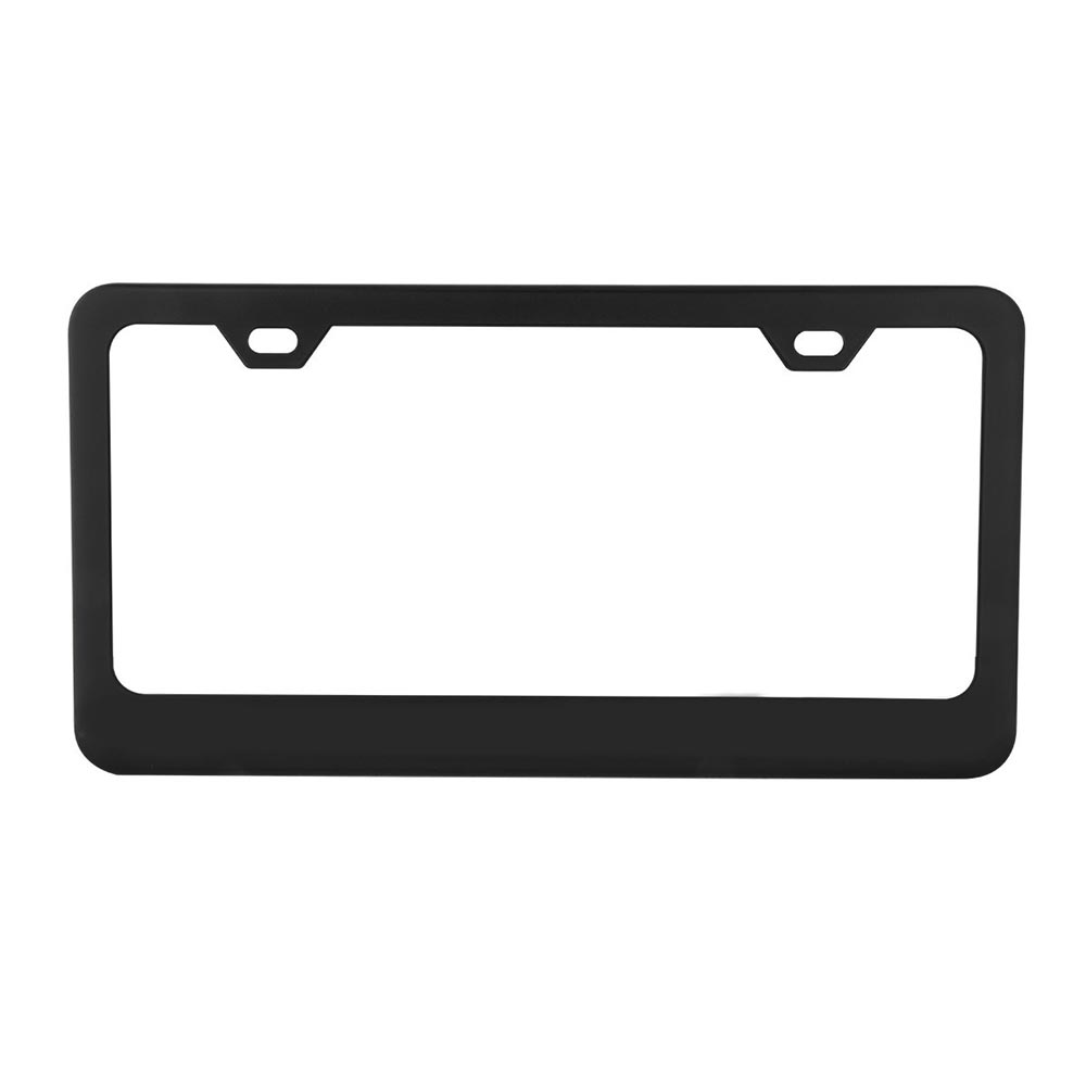 Black Steel License Plate Frame