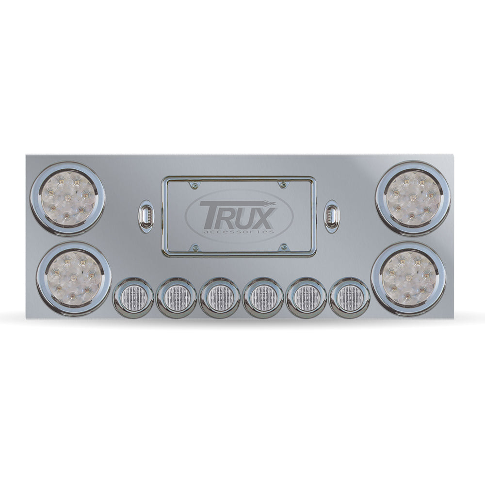 Stainless Steel Center Panel with 4" and 2" LED Lights