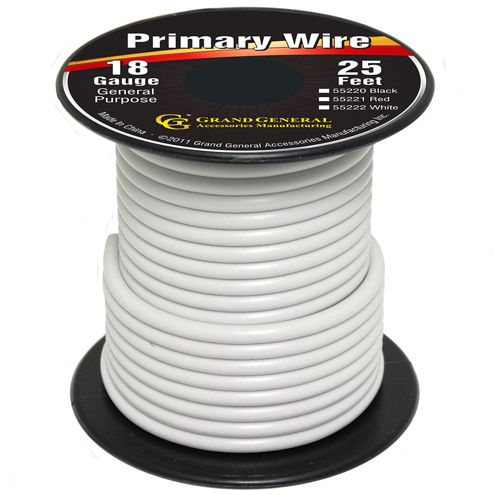 18 Gauge White Wire 25 Feet