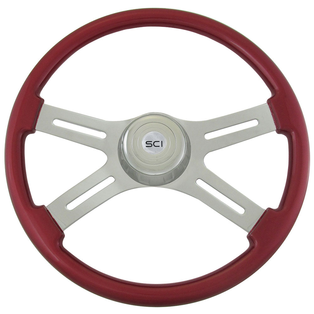 4 Spoke Painted Wood Steering Wheels 18"