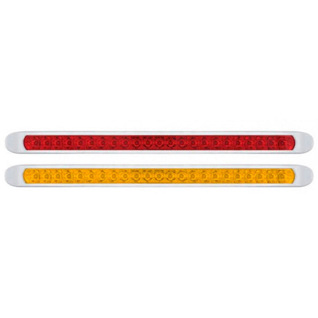 17" Reflector 23 LED turn signal light bar with bezel, close-up