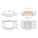 4" x 2" Wide Angle LED Marker Light