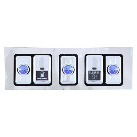 Volvo chrome rocker switch cover, close-up
