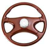 4 Spoke All Wood Steering Wheel 18"