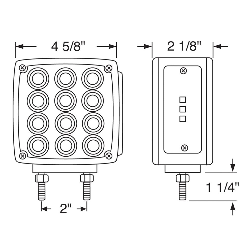 27 Amber & Red LED Double Face Turn Signal