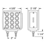 27 Amber & Red LED Double Face Turn Signal