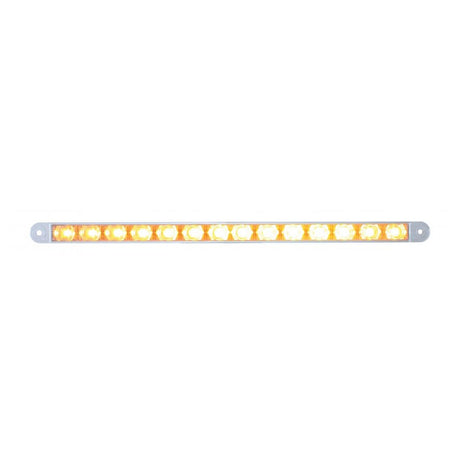 12" Amber/clear 14 LED auxiliary warning light bar