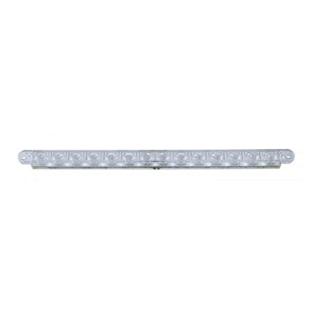 Close-up of 12" Amber/clear 14 LED auxiliary warning light bar