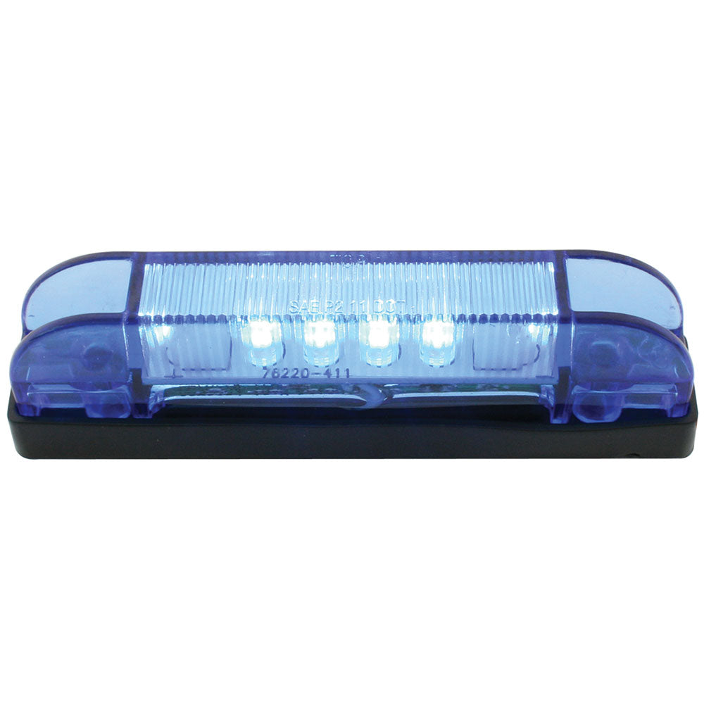 Blue Thin Line Wide Angle LED Light 4"L x 1/2"W