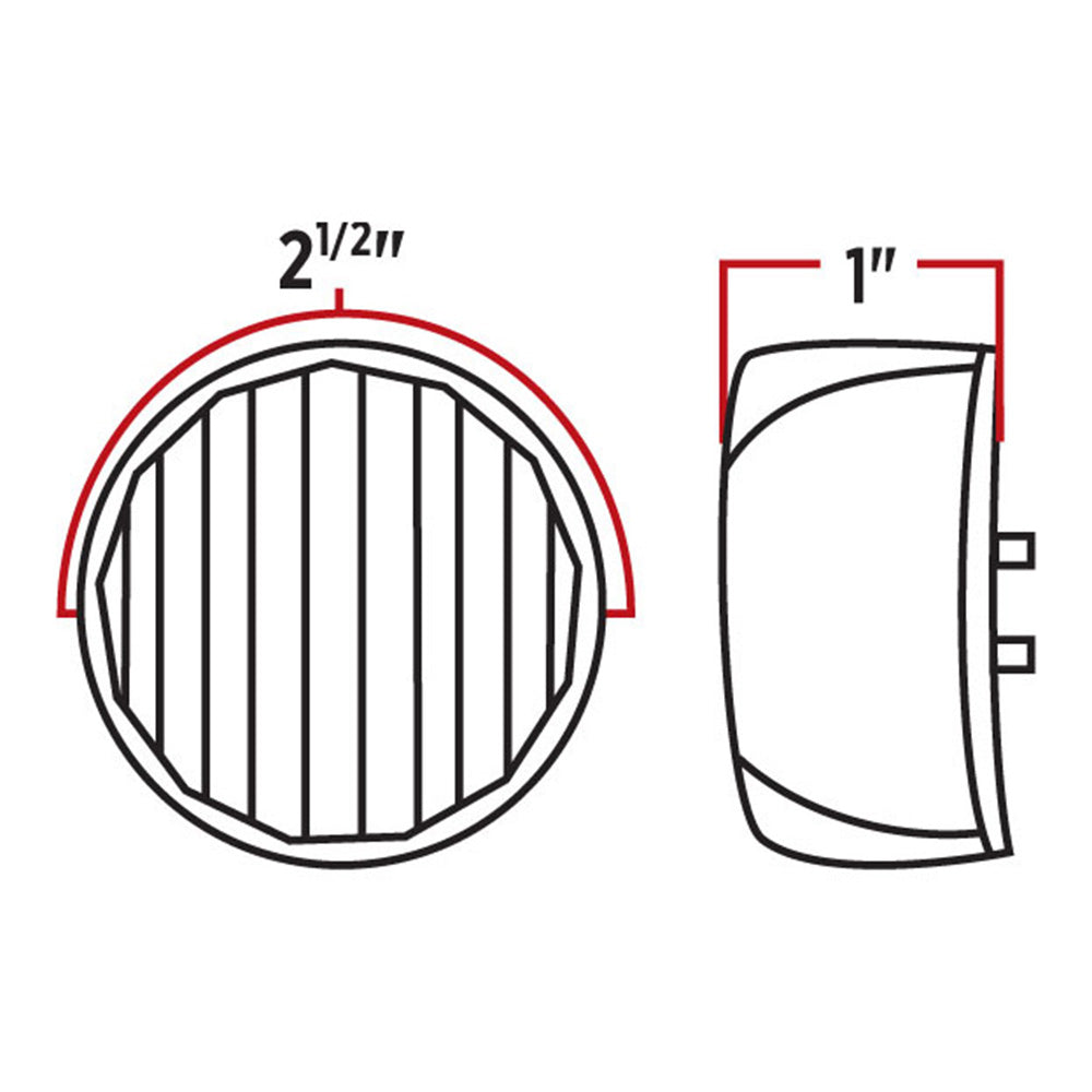 2-1/2" 13 LED Round Marker Light