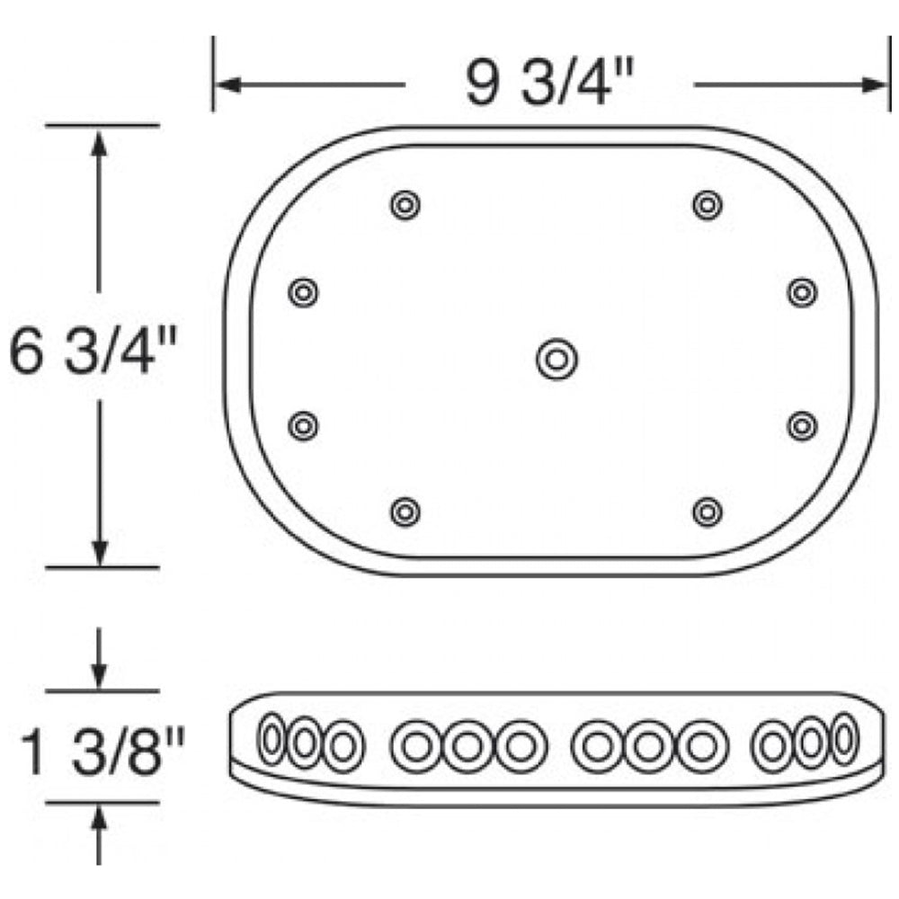 9-3/4" 30 LED Micro Warning Light Bar Magnet Mount