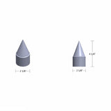 33mm Chrome Plastic Stiletto Nut Cover - Push On