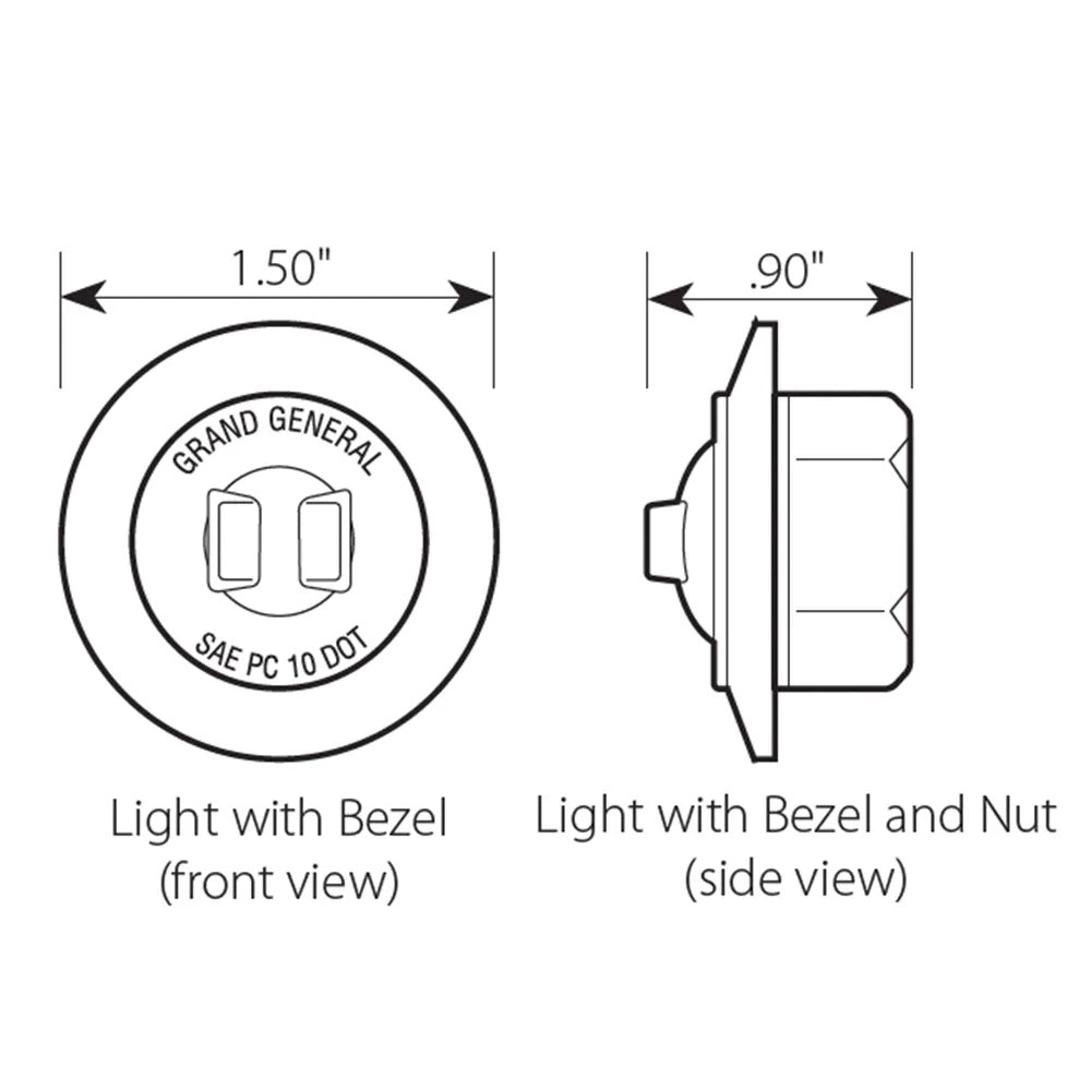 1" Single LED Wide Angle Mini Marker Light