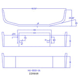 Peterbilt 386 16" Set Back Chrome Bumper