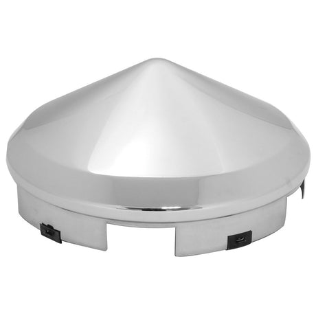 Chrome front cone hubcap, 5 notch, 1" lip