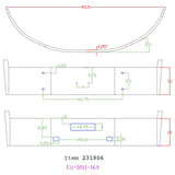 International Prostar 16" Set Back Chrome Bumper
